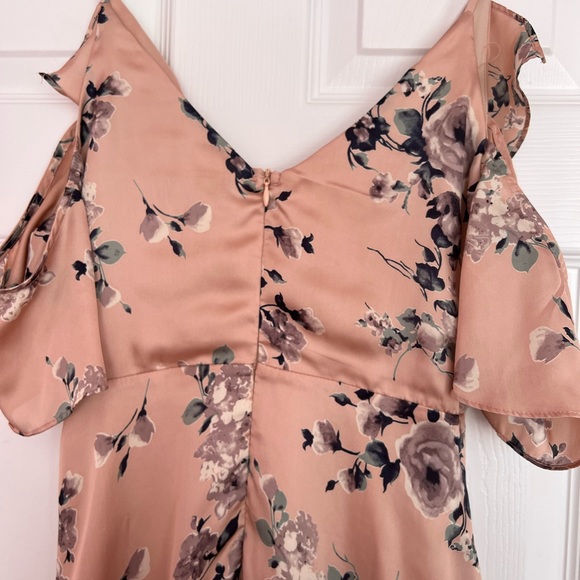 Dee Elly satin floral drop shoulder dress - Picture 8 of 11